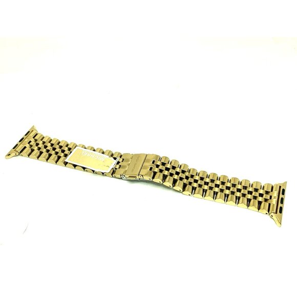 Michael Kors Women's Apple Watch 38-45mm Band Gold Steel Bracelet MKS8055E - Picture 7 of 9